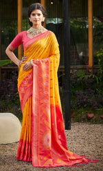 Tasteful Yellow Color Silk Fabric Casual Saree