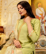 Beautiful Green Color Viscose  Fabric Designer Suit