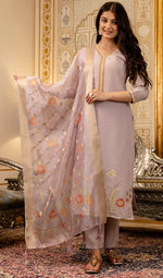 Beautiful Purple Color Viscose  Fabric Designer Suit