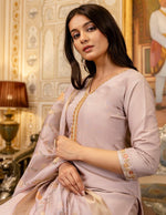 Beautiful Purple Color Viscose  Fabric Designer Suit