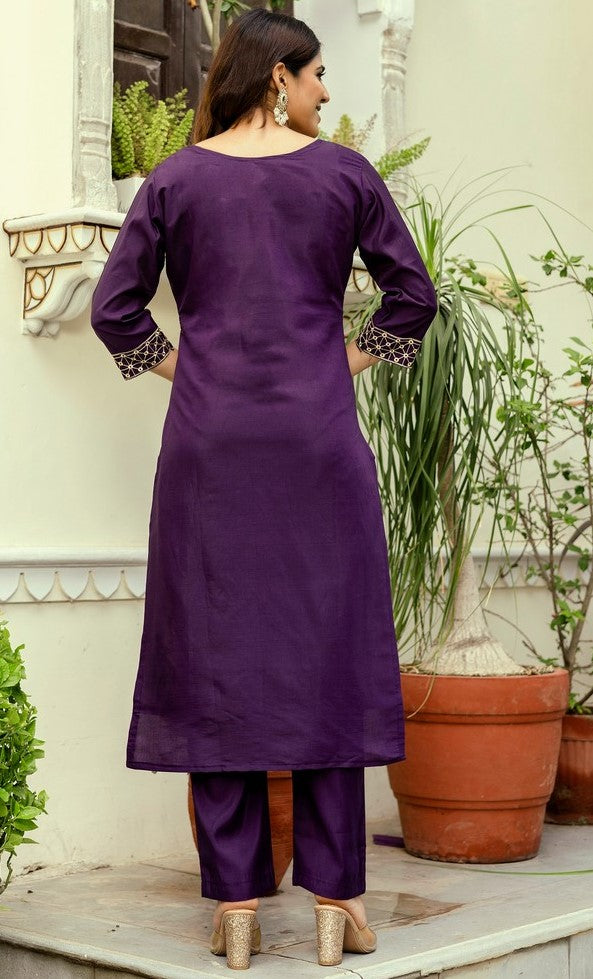 Beautiful Wine Color Viscose  Fabric Designer Suit