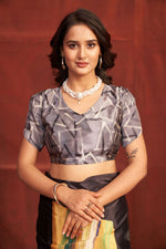 Pleasing Black Color Crepe Fabric Casual Saree