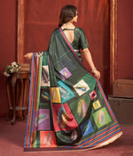 Pleasing Black Color Crepe Fabric Casual Saree