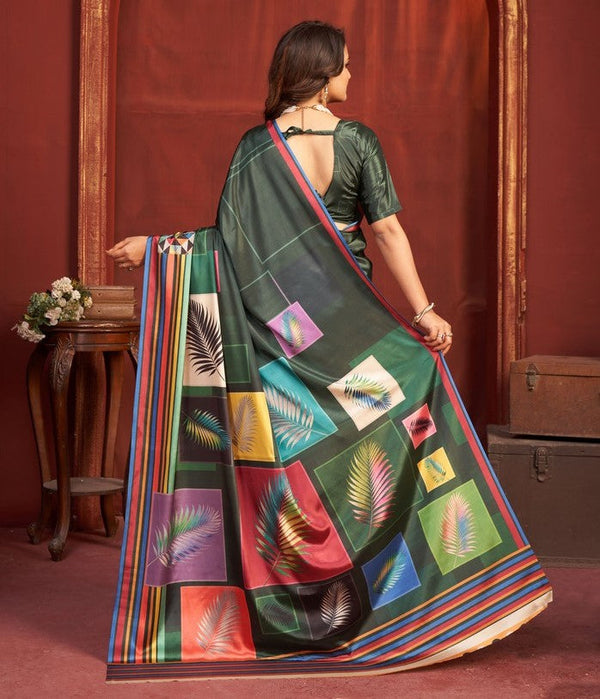 Pleasing Black Color Crepe Fabric Casual Saree