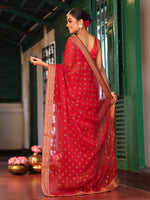 Lovely Maroon Color Chiffon Fabric Casual Saree