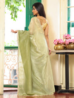 Lovely Green Color Chiffon Fabric Casual Saree