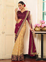 Lovely Wine Color Rayon Fabric Casual Saree