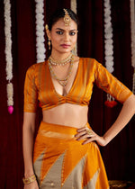 Beautiful Beige Color Silk Fabric Casual Saree