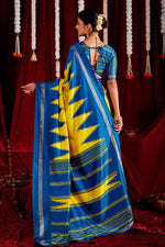 Beautiful Yellow Color Silk Fabric Casual Saree