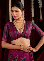 Beautiful Green Color Silk Fabric Casual Saree