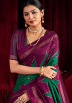 Beautiful Green Color Silk Fabric Casual Saree