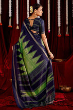 Beautiful Green Color Silk Fabric Casual Saree