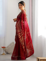 Amazing Red Color Georgette Fabric Partywear Saree