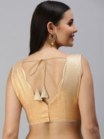 Lovely Golden Color Art Silk Fabric Blouse