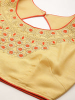 Lovely Golden Color Art Silk Fabric Blouse