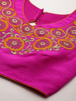 Lovely Pink Color Art Silk Fabric Blouse