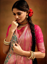 Lovely Multi Color Banarasi Fabric Designer Saree
