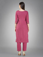 Divine Pink Color Cotton Fabric  Suit