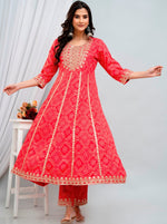 Divine Red Color Rayon Fabric Designer Suit