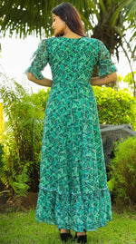 Pretty Turquoise Color Georgette Fabric Designer Kurti