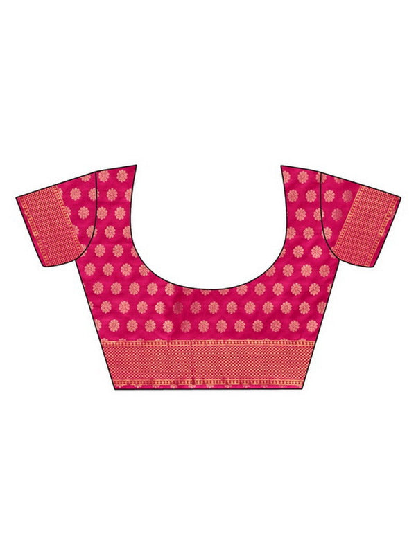 Beauteous Pink Color Satin Fabric Partywear Saree