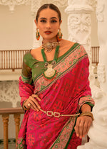Beauteous Pink Color Banarasi Fabric Partywear Saree