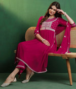 Angelic Pink Color Georgette Fabric Designer Suit