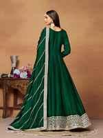 Tasteful Green Color Art Silk Fabric Partywear Suit