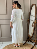 Divine White Color Viscose Fabric Designer Suit