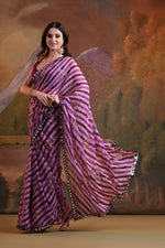 Grand Wine Color Georgette Fabric Casual Saree