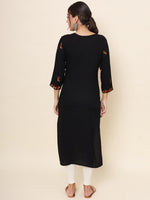 Lovely Black Color Rayon Fabric Casual Kurti