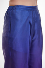 Amazing Purple Color Satin Fabric Cord Set