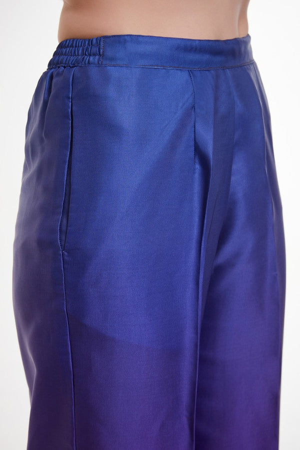 Amazing Purple Color Satin Fabric Cord Set
