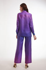 Amazing Purple Color Satin Fabric Cord Set