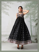 Amazing Black Color Georgette Fabric Partywear Suit