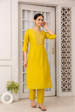 Divine Mustard Color Viscose Fabric Designer Suit