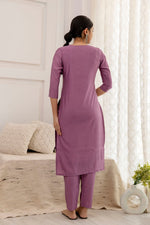 Divine Purple Color Viscose Fabric Designer Suit