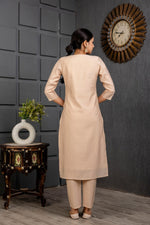 Divine Cream Color Viscose Fabric Designer Suit