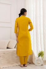 Divine Mustard Color Viscose Fabric Designer Suit