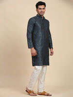 Amazing Navy Blue Color Viscose Fabric Kurta Pajama