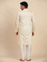 Amazing Cream Color Viscose Fabric Kurta Pajama