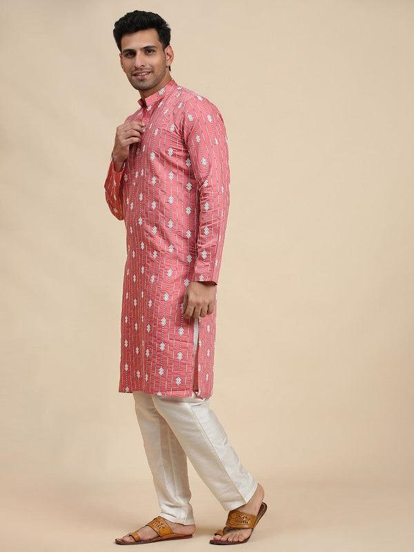 Amazing Pink  Color Viscose Fabric Kurta Pajama