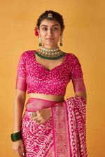 Grand Pink Color Tussar Fabric Casual Saree