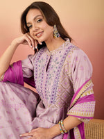 Amazing Pink Color Silk Fabric Designer Suit