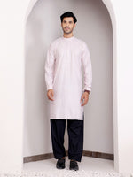 Amazing Pink Color Georgette Fabric Mens Kurta