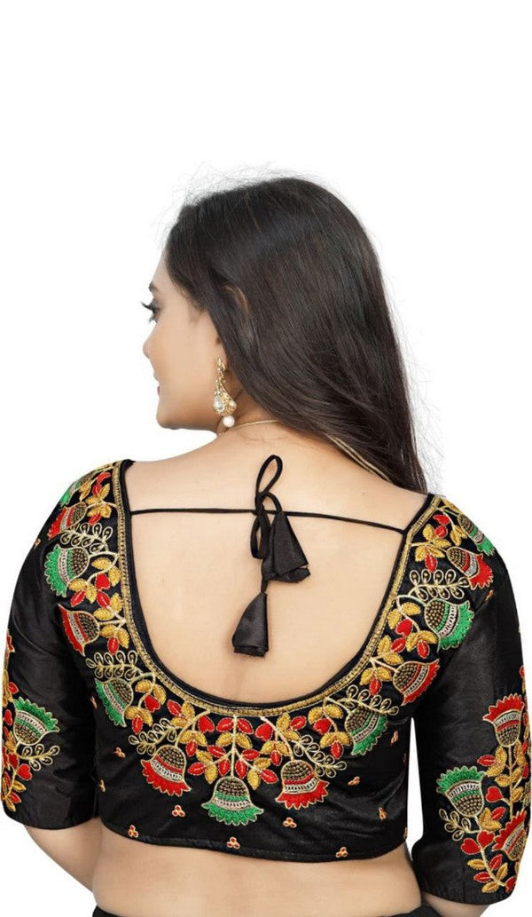 Lovely Black Color Silk Fabric Blouse