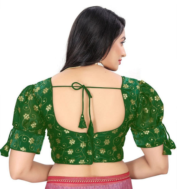 Lovely Green Color Jimmy Fabric Blouse