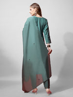 Divine Green Color Cotton Fabric Designer Suit