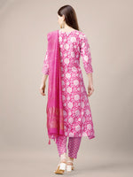 Divine Pink Color Rayon Fabric Casual Suit