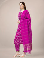 Divine Pink Color Rayon Fabric Casual Suit